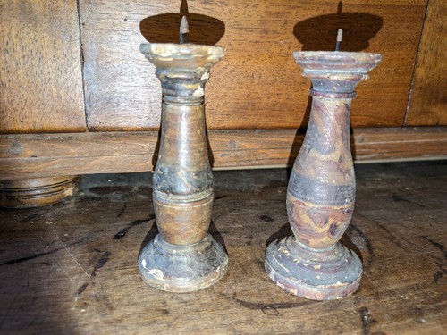Barock holz miniatur leuchter - holz,