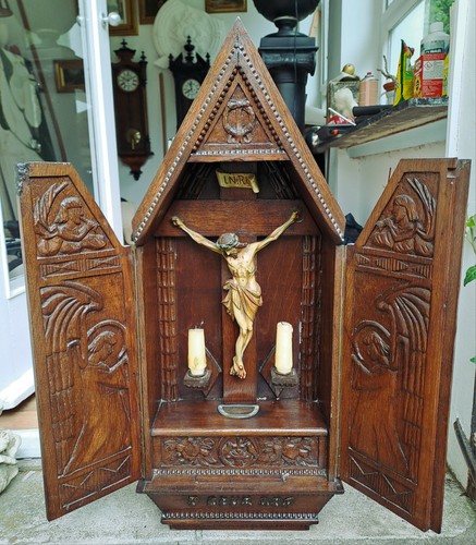 Neogotik hausaltar mit kreuz - hausaltar,