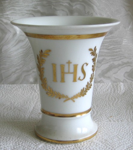 Liturgische porzellan vase - porzellan,