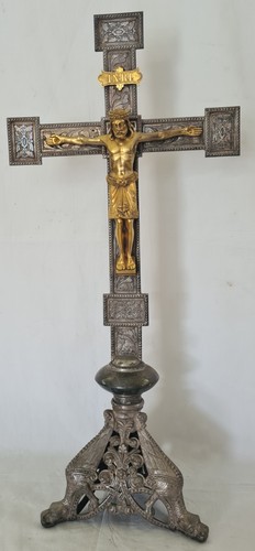 Antikes standkreuz altar - standkreuz,