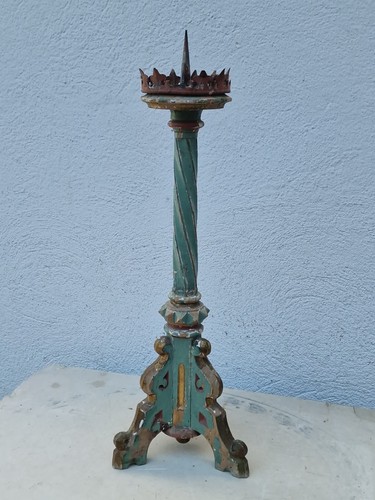 Antik altarleuchter holz - altarleuchter,