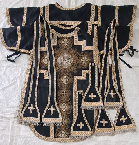 Schwarzes ornat 8teilig kasel - schwarzes,