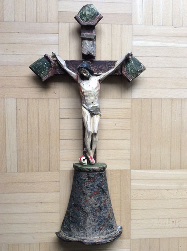 Antikes kruzifix standkreuz - /,