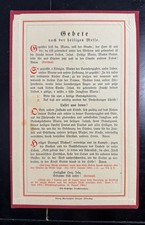 Tafel mit Gebete nach der